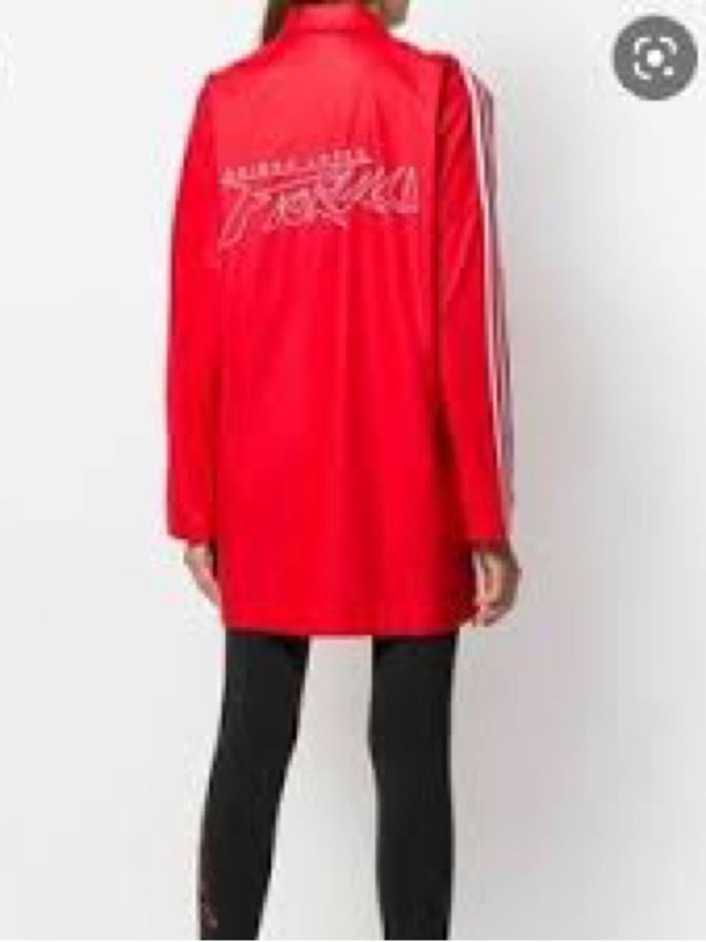 ADIDAS Fiorucci Oversized Red Raincoat 🤩💦 Sz L $150 Rare